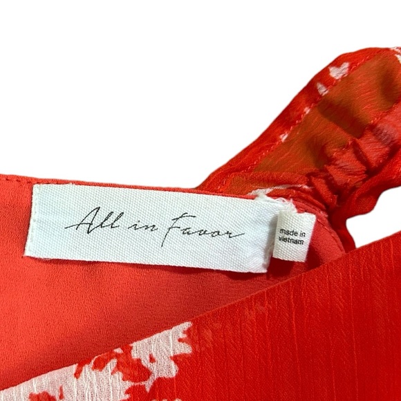 NWOT All In Favor Stella Ruffle Strap Minidress in Red size M - Picture 3 of 5